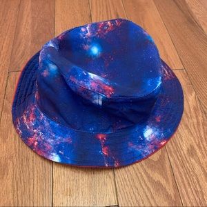 Galaxy print bucket hat